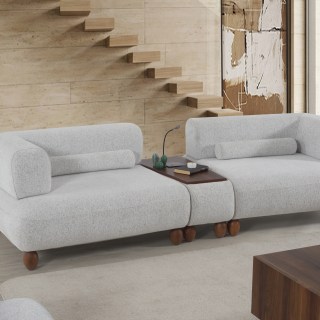 PLUVİA KOLTUK TAKIMI 4+3+1 (SEHPALI)